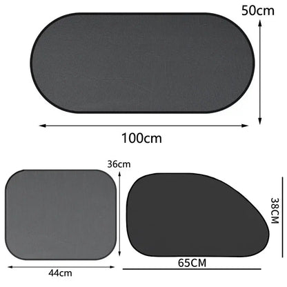 1-5Pcs Universal Car Sunshades Foldable Auto Side Window Rear Windscreen Mesh Sunshade Cover Car Windshield Accessories Exterior SKYNIX