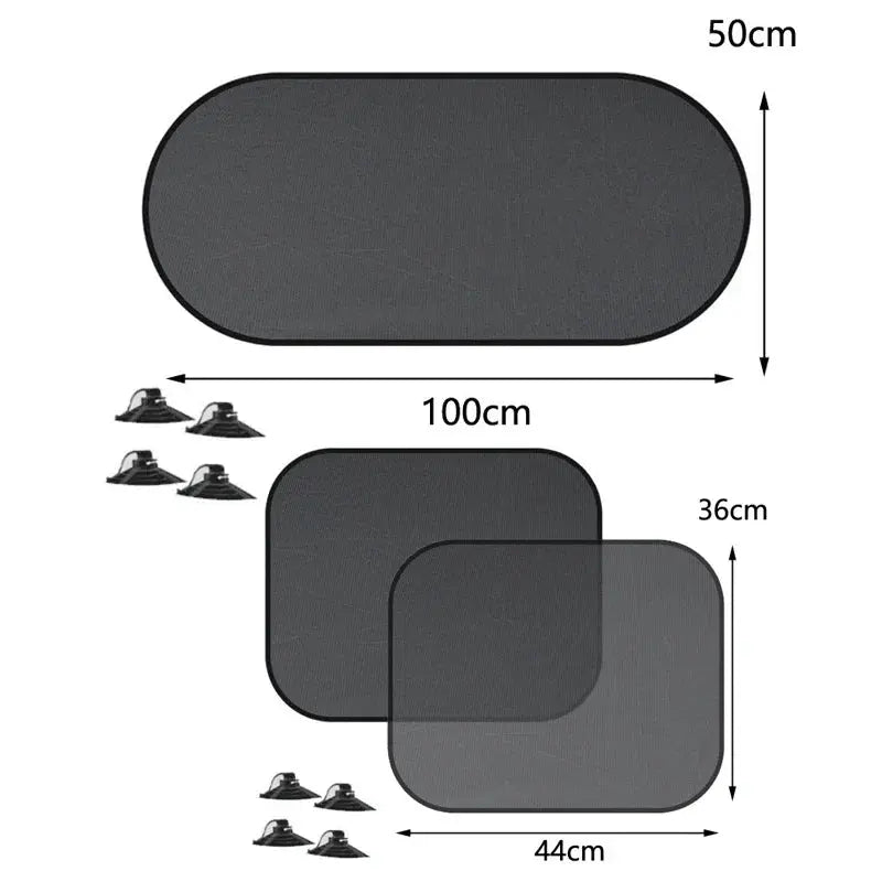 1-5Pcs Universal Car Sunshades Foldable Auto Side Window Rear Windscreen Mesh Sunshade Cover Car Windshield Accessories Exterior SKYNIX