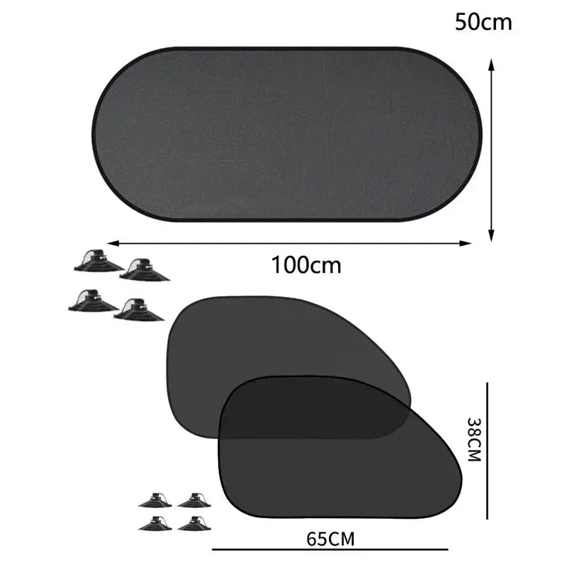 1-5Pcs Universal Car Sunshades Foldable Auto Side Window Rear Windscreen Mesh Sunshade Cover Car Windshield Accessories Exterior SKYNIX
