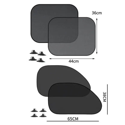 1-5Pcs Universal Car Sunshades Foldable Auto Side Window Rear Windscreen Mesh Sunshade Cover Car Windshield Accessories Exterior SKYNIX
