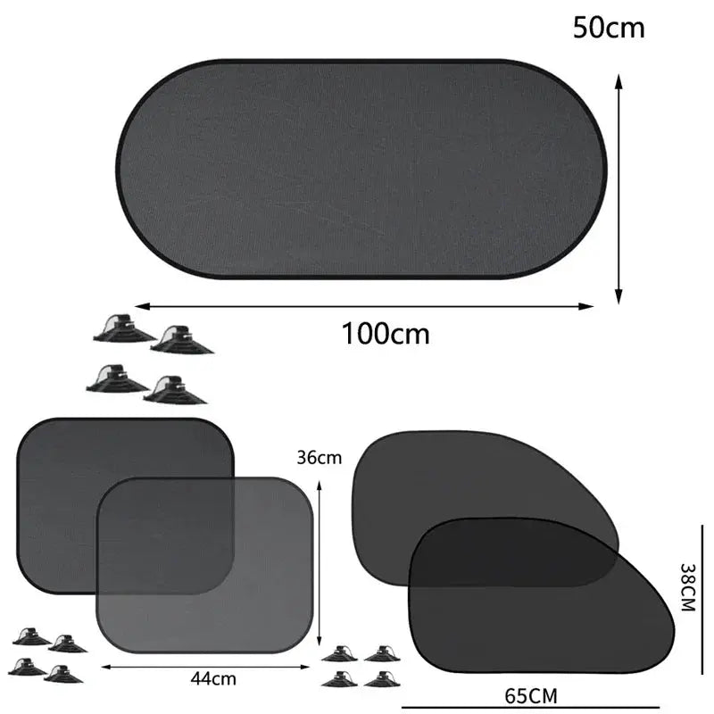 1-5Pcs Universal Car Sunshades Foldable Auto Side Window Rear Windscreen Mesh Sunshade Cover Car Windshield Accessories Exterior SKYNIX