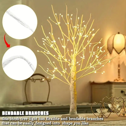 144 LED Birch Tree Light | USB & Battery Powered Holiday Decor SKYNIX