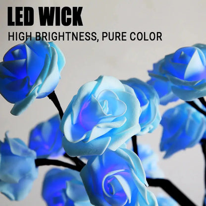 24 LED Rose Tree Fairy Lights – USB Table Lamp for Bedroom, Christmas, Wedding & Home Decor SKYNIX