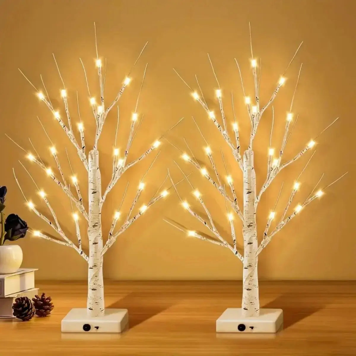 24in USB/Battery Birch Tree Light – Holiday Landscape Decor Lamp SKYNIX