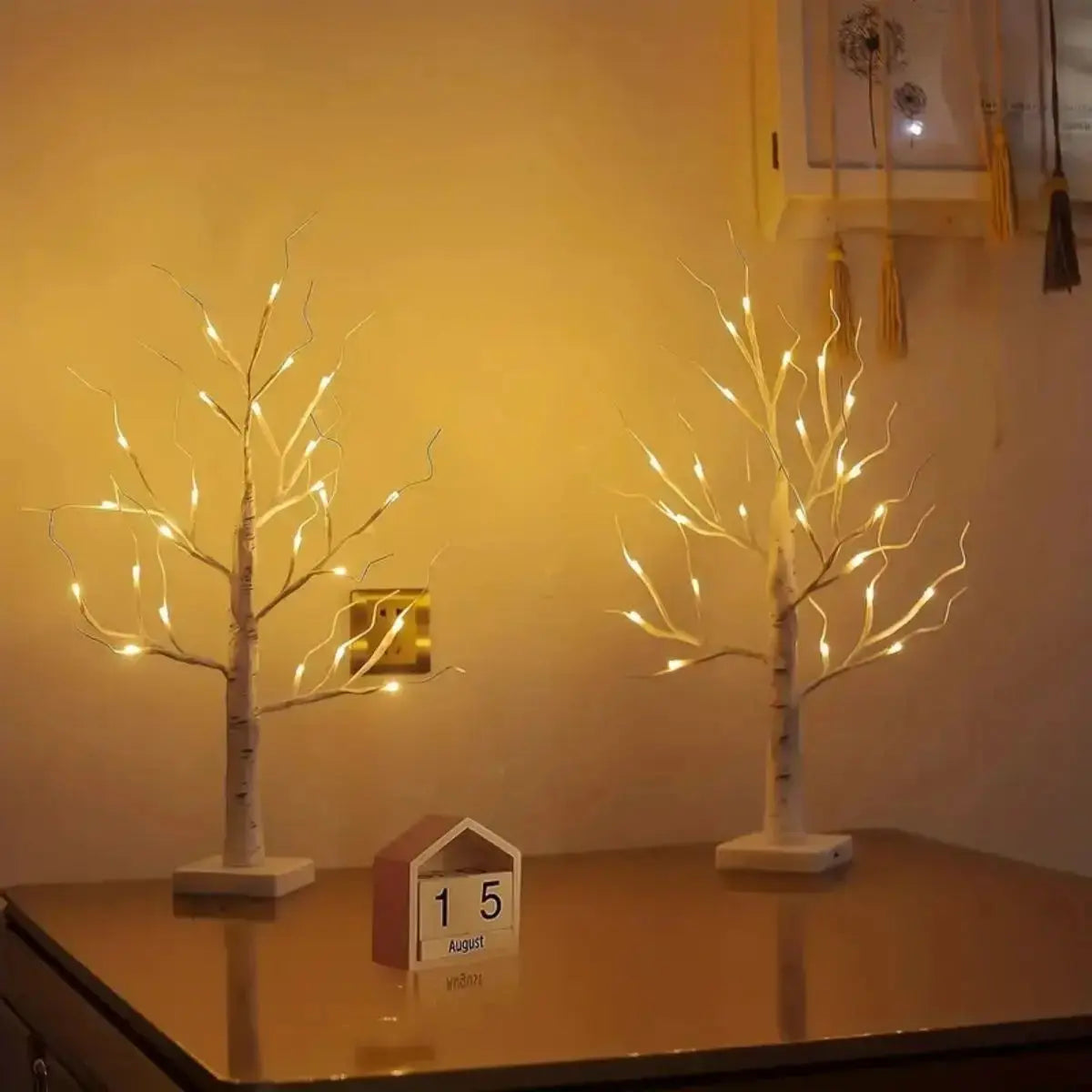 24in USB/Battery Birch Tree Light – Holiday Landscape Decor Lamp SKYNIX