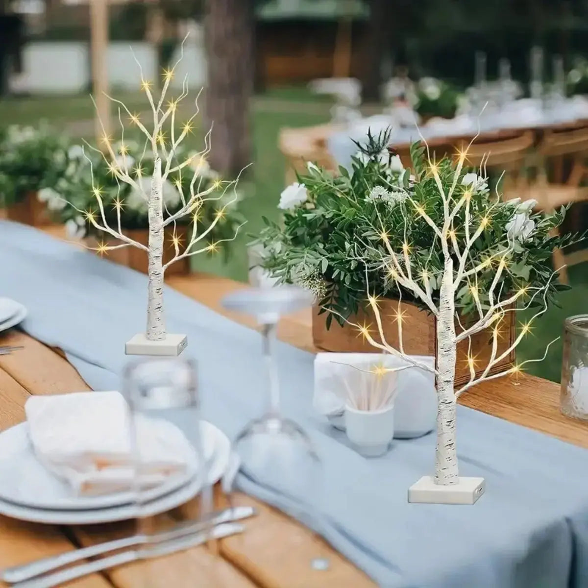 24in USB/Battery Birch Tree Light – Holiday Landscape Decor Lamp SKYNIX