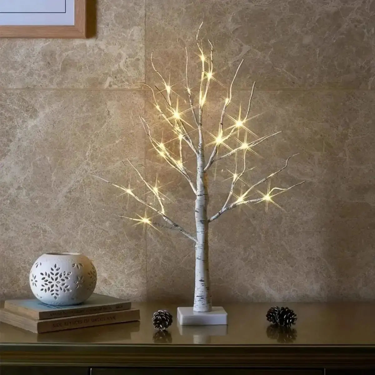 24in USB/Battery Birch Tree Light – Holiday Landscape Decor Lamp SKYNIX