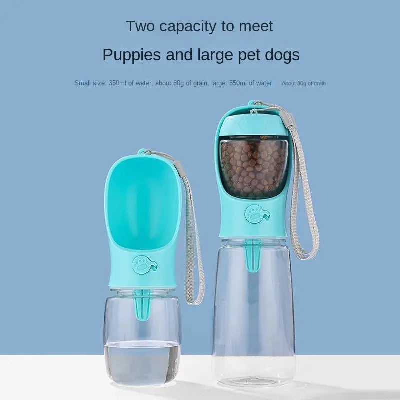 3-in-1 Portable Pet Water Bottle – Travel Cup & Food Dispenser for Dogs/Cats SKYNIX