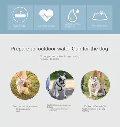 3-in-1 Portable Pet Water Bottle – Travel Cup & Food Dispenser for Dogs/Cats SKYNIX