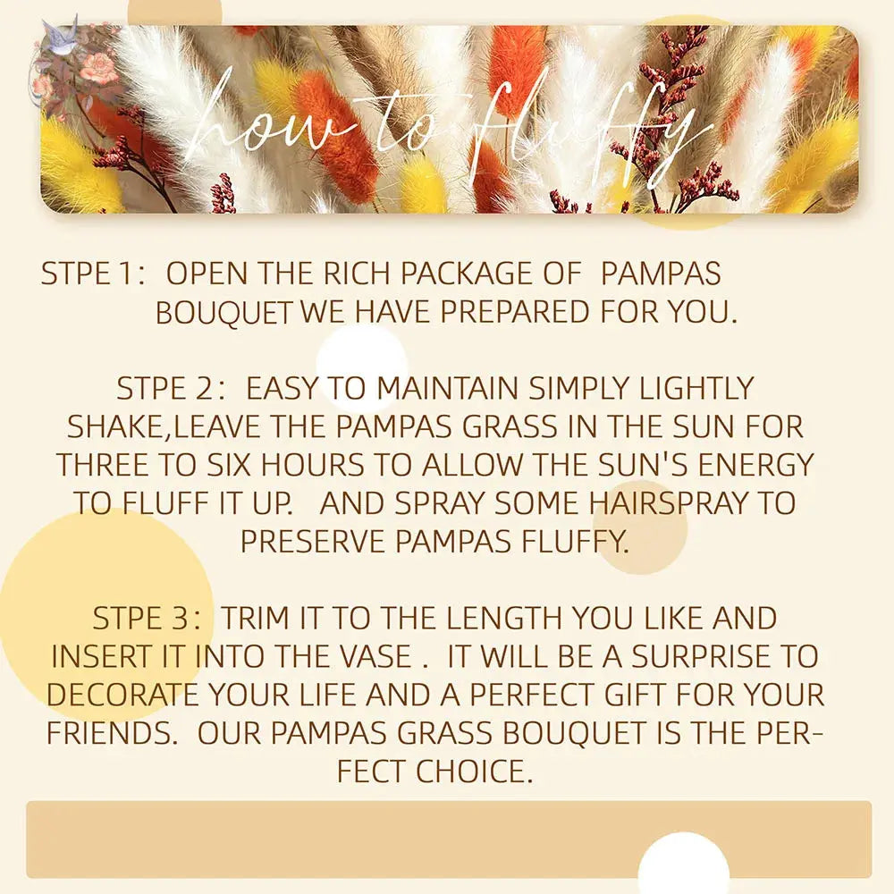 85pcs Natural Pampas Grass Boho Dried Flower Bouquet for Home & Wedding SKYNIX