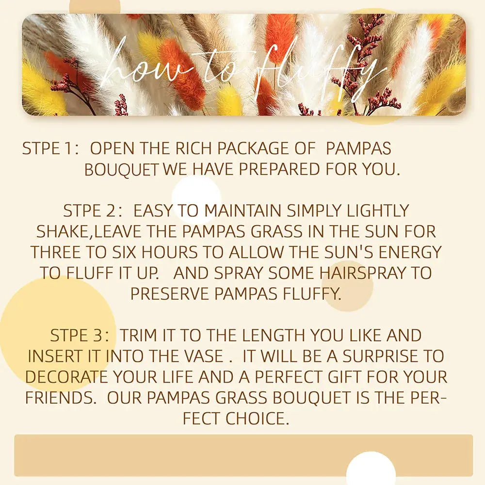 85pcs Natural Pampas Grass Boho Dried Flower Bouquet for Home & Wedding SKYNIX