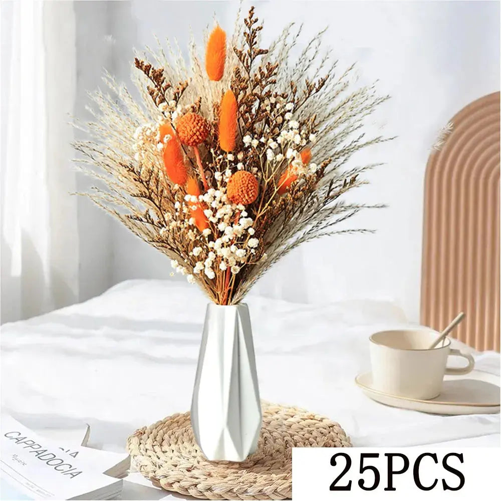 85pcs Natural Pampas Grass Boho Dried Flower Bouquet for Home & Wedding SKYNIX