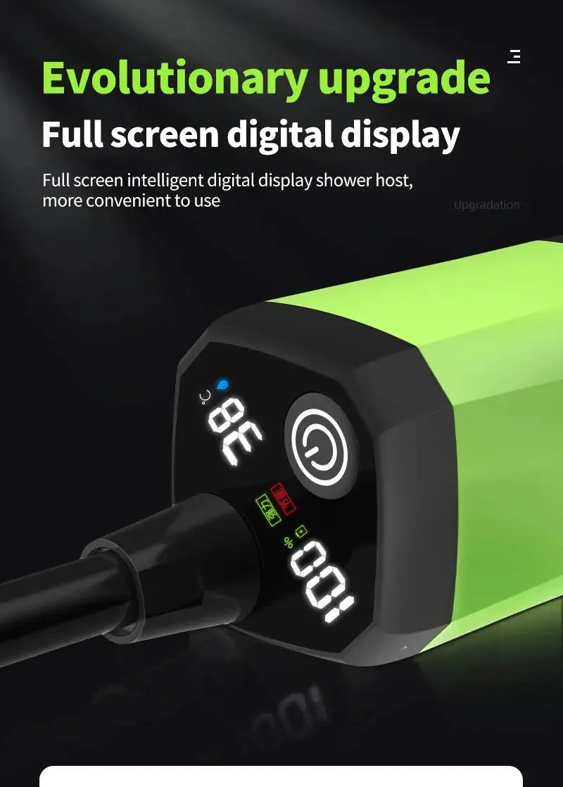 Camping Shower Pump – Outdoor RV Shower Kit with Digital Display & 6000mAh Rechargeable Battery SKYNIX