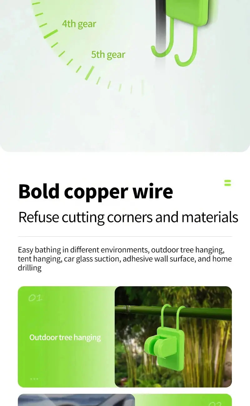 Camping Shower Pump – Outdoor RV Shower Kit with Digital Display & 6000mAh Rechargeable Battery SKYNIX