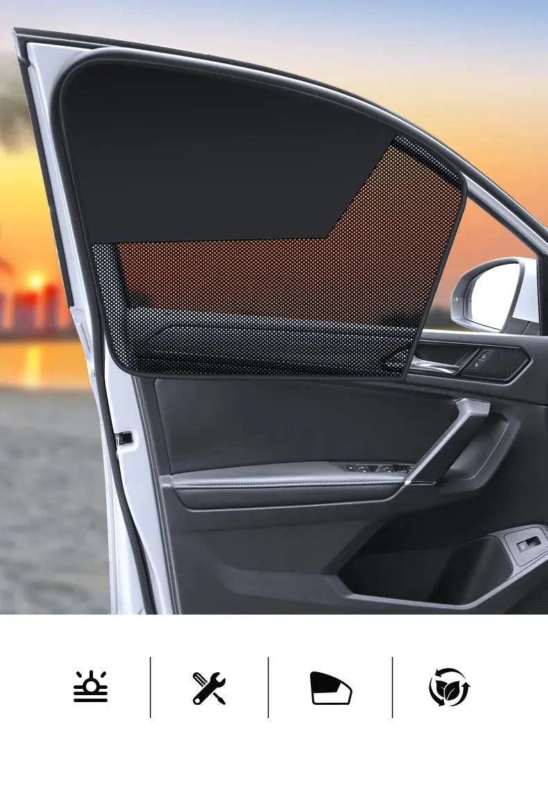 Car Window Sunshade Magnetic CarCurtain For Baby Sun Shade Front RearSide Window Parasol Auto Sun UV Protection SKYNIX
