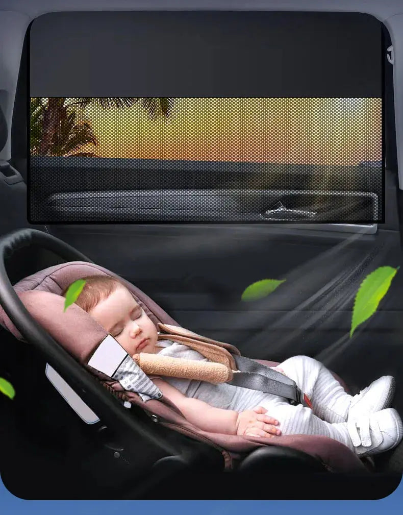 Car Window Sunshade Magnetic CarCurtain For Baby Sun Shade Front RearSide Window Parasol Auto Sun UV Protection SKYNIX