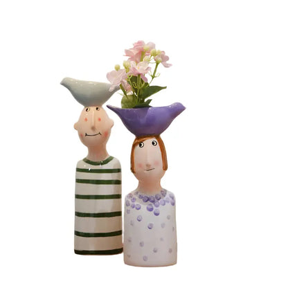 Ceramic Vase for Home Decor – Modern Desktop Flower Pot & Room Decoration SKYNIX