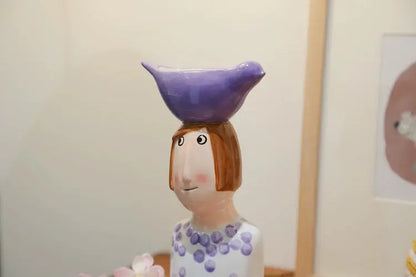 Ceramic Vase for Home Decor – Modern Desktop Flower Pot & Room Decoration SKYNIX