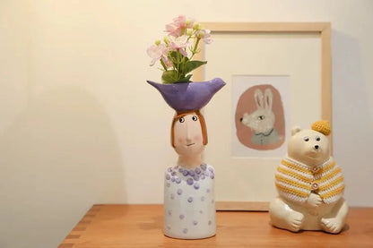 Ceramic Vase for Home Decor – Modern Desktop Flower Pot & Room Decoration SKYNIX