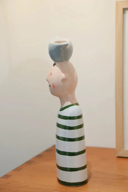 Ceramic Vase for Home Decor – Modern Desktop Flower Pot & Room Decoration SKYNIX