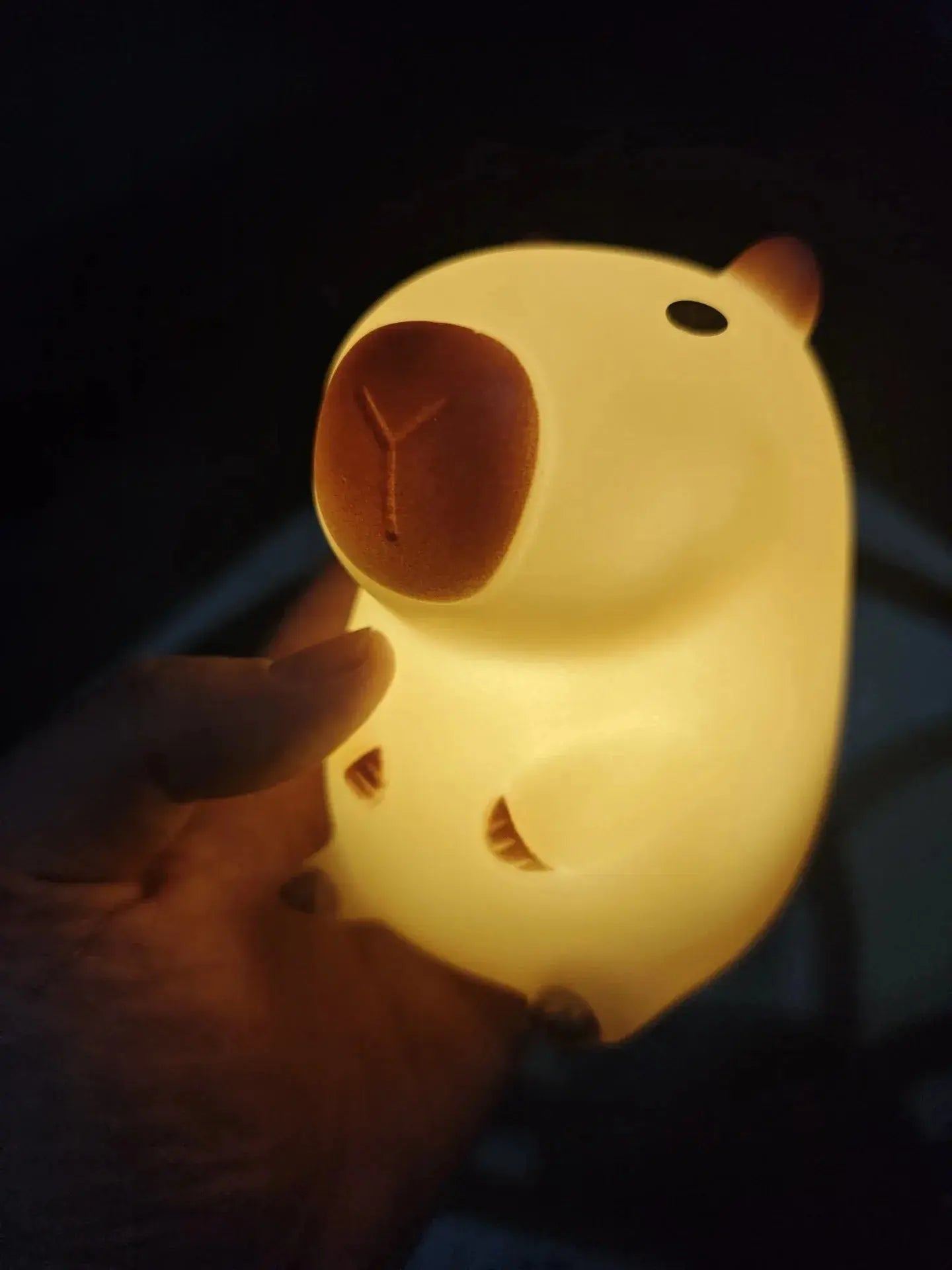 Cute Pet Capybara Night Light Cute Cartoon Silicone Creative Bedside Sleep Night Lamp For Children's Room Decor Birthday gift SKYNIX