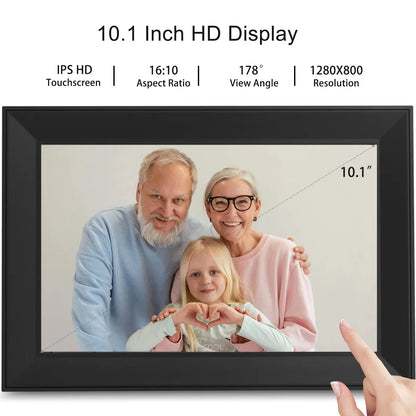 Digital Picture Frame 10.1 Inch 16G WiFi Photo Frame 1280x800 Touch-screen Auto Rotation Photo Sharing Via Uhale APP Xmas Gifts SKYNIX