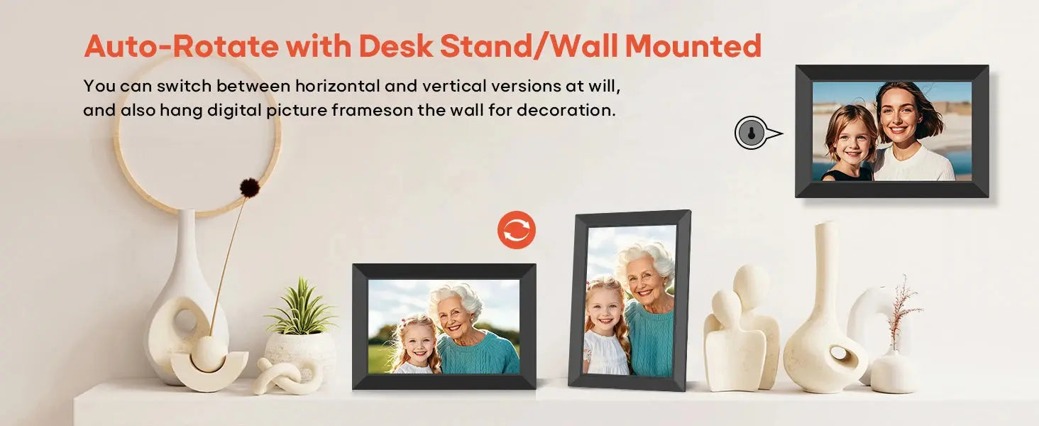 Digital Picture Frame 10.1 Inch 16G WiFi Photo Frame 1280x800 Touch-screen Auto Rotation Photo Sharing Via Uhale APP Xmas Gifts SKYNIX