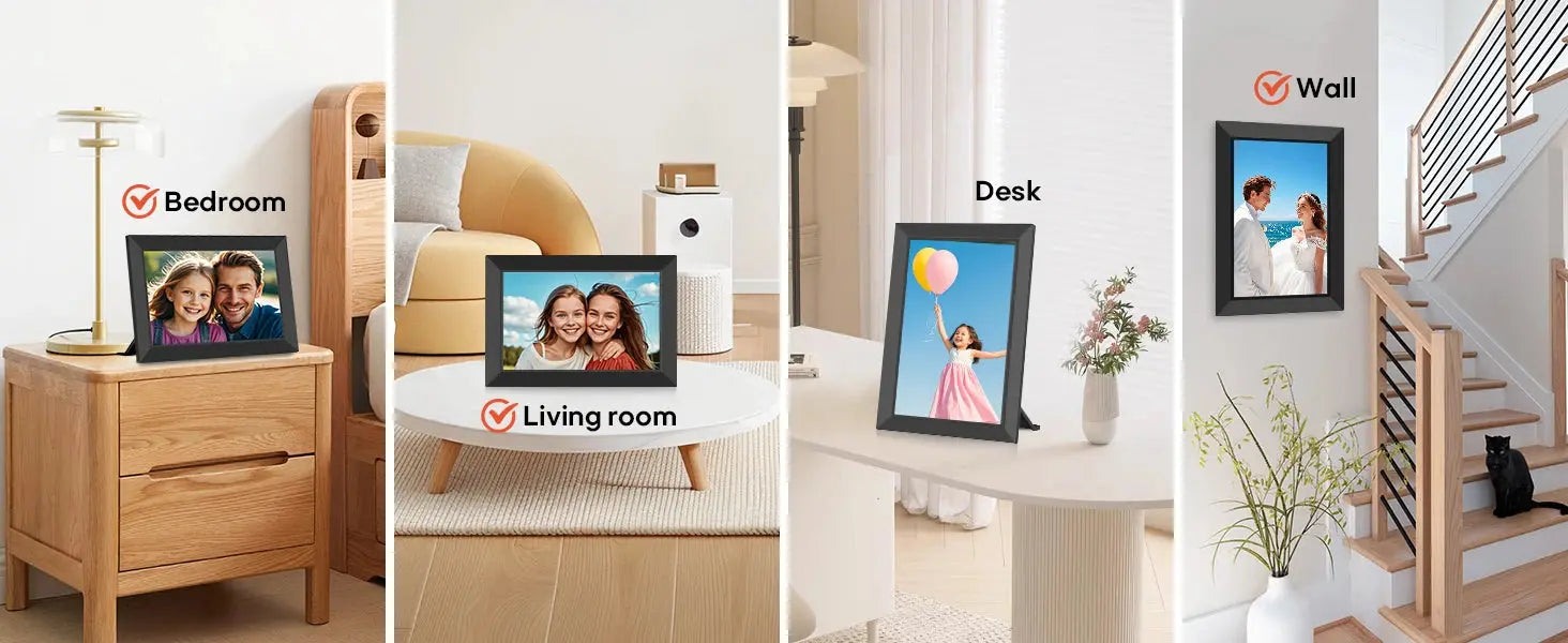 Digital Picture Frame 10.1 Inch 16G WiFi Photo Frame 1280x800 Touch-screen Auto Rotation Photo Sharing Via Uhale APP Xmas Gifts SKYNIX