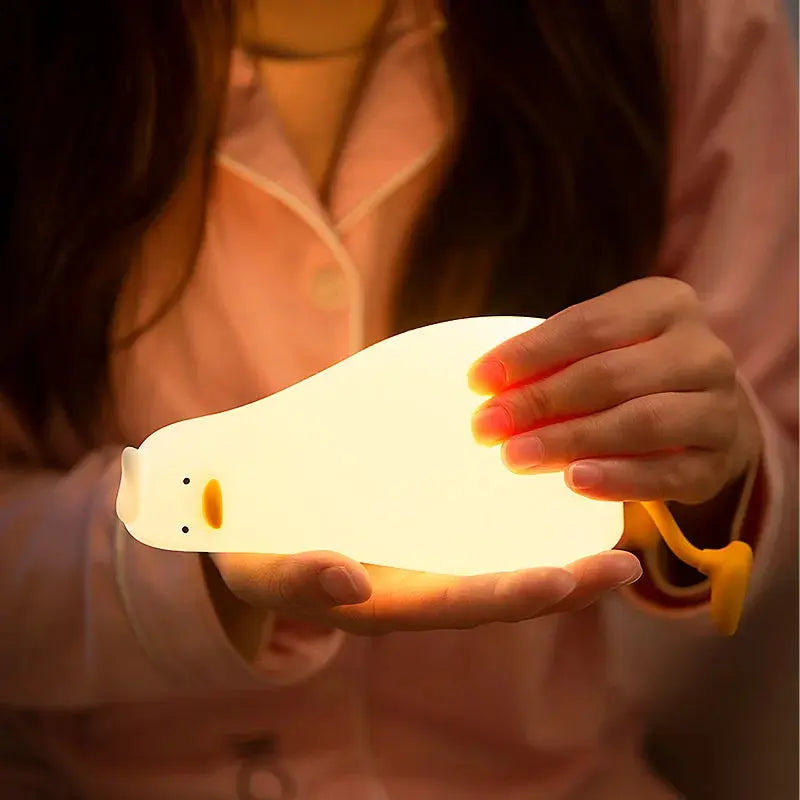 Duck LED Night Light – Soft Silicone Rechargeable Bedside Lamp for Kids & Gifts SKYNIX