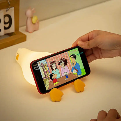 Duck LED Night Light – Soft Silicone Rechargeable Bedside Lamp for Kids & Gifts SKYNIX
