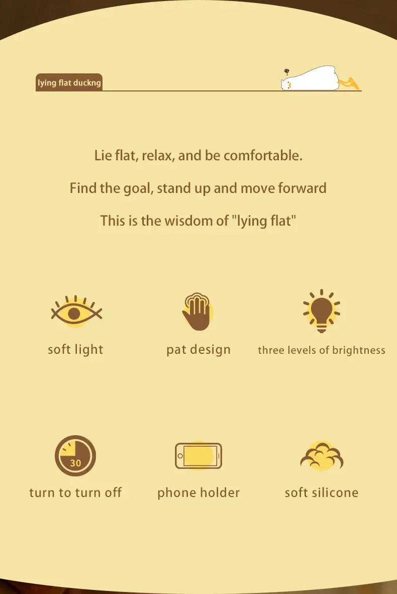 Duck LED Night Light – Soft Silicone Rechargeable Bedside Lamp for Kids & Gifts SKYNIX