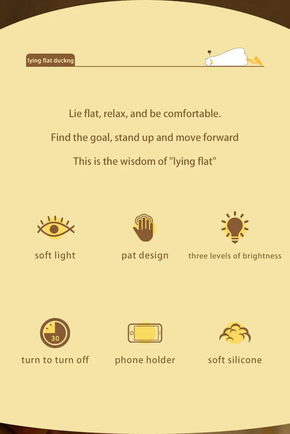 Duck LED Night Light – Soft Silicone Rechargeable Bedside Lamp for Kids & Gifts SKYNIX