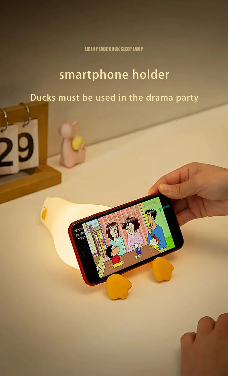 Duck LED Night Light – Soft Silicone Rechargeable Bedside Lamp for Kids & Gifts SKYNIX
