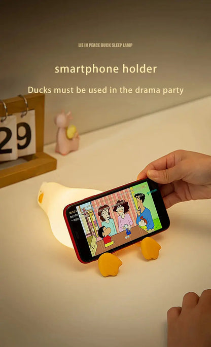Duck LED Night Light – Soft Silicone Rechargeable Bedside Lamp for Kids & Gifts SKYNIX