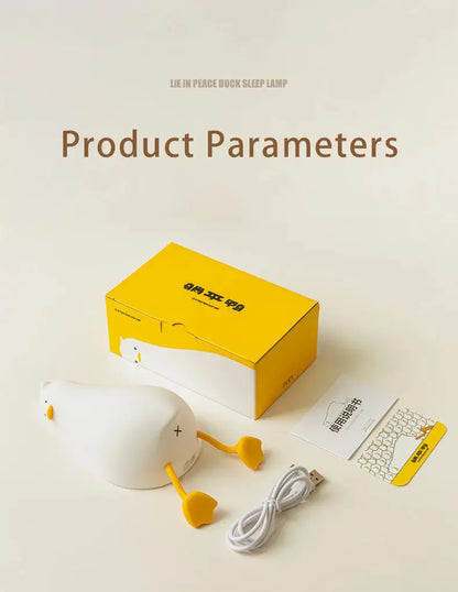 Duck LED Night Light – Soft Silicone Rechargeable Bedside Lamp for Kids & Gifts SKYNIX