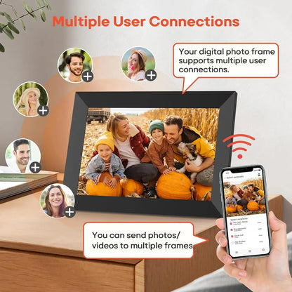 Frameo 10.1" WiFi Digital Photo Frame – 32GB/64GB Storage, Touchscreen, Wall Mountable SKYNIX