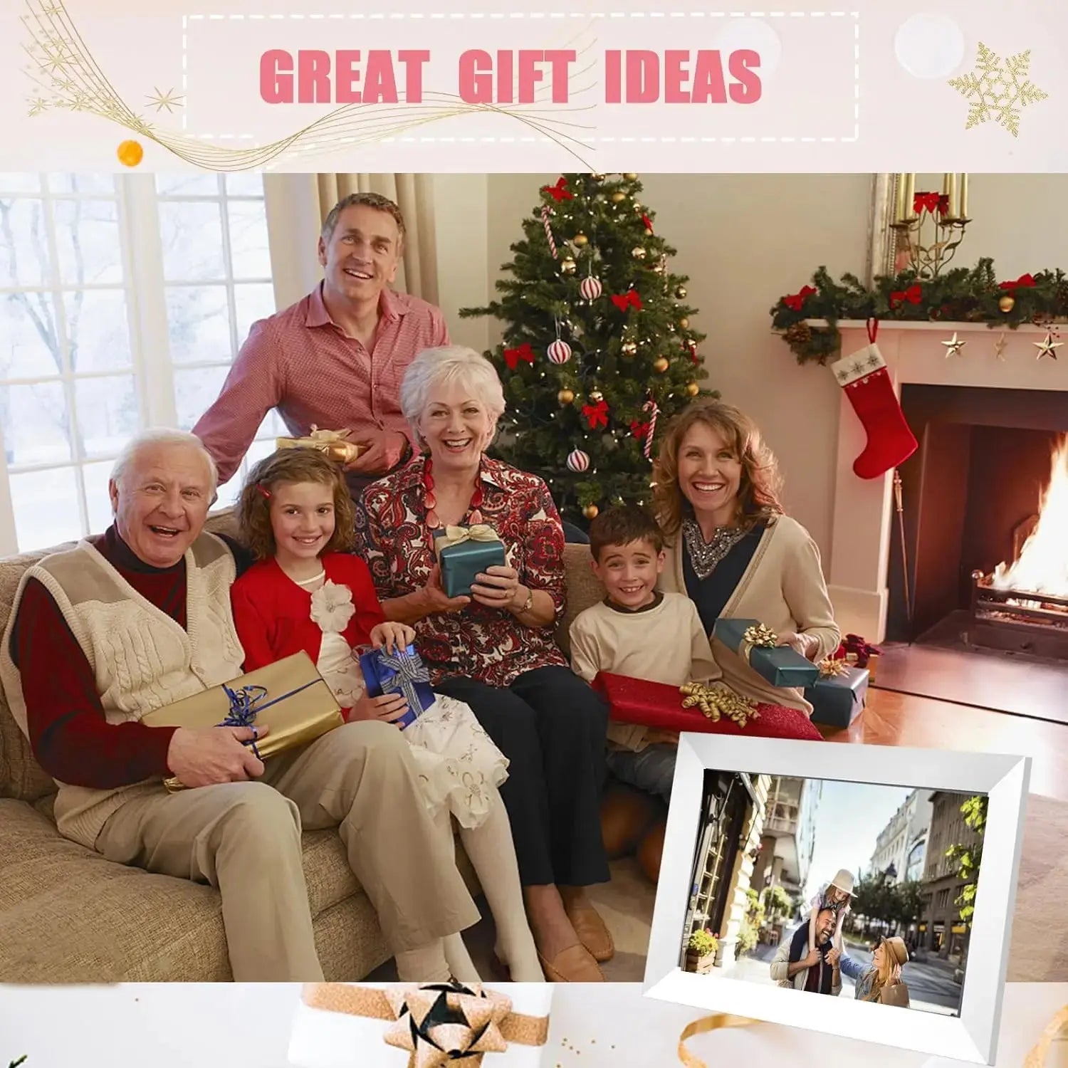 Frameo 10.1" WiFi Digital Photo Frame – 32GB/64GB Storage, Touchscreen, Wall Mountable SKYNIX