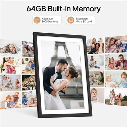 Frameo 10.1" WiFi Digital Photo Frame – 32GB/64GB Storage, Touchscreen, Wall Mountable SKYNIX