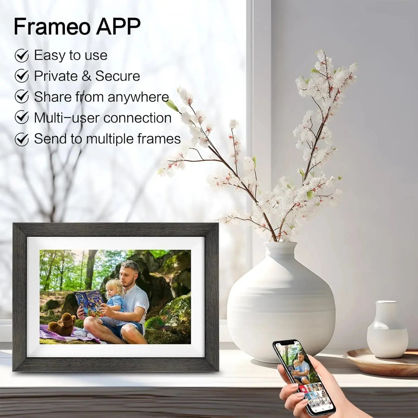 Frameo 10.1" WiFi Smart Digital Photo Frame SKYNIX