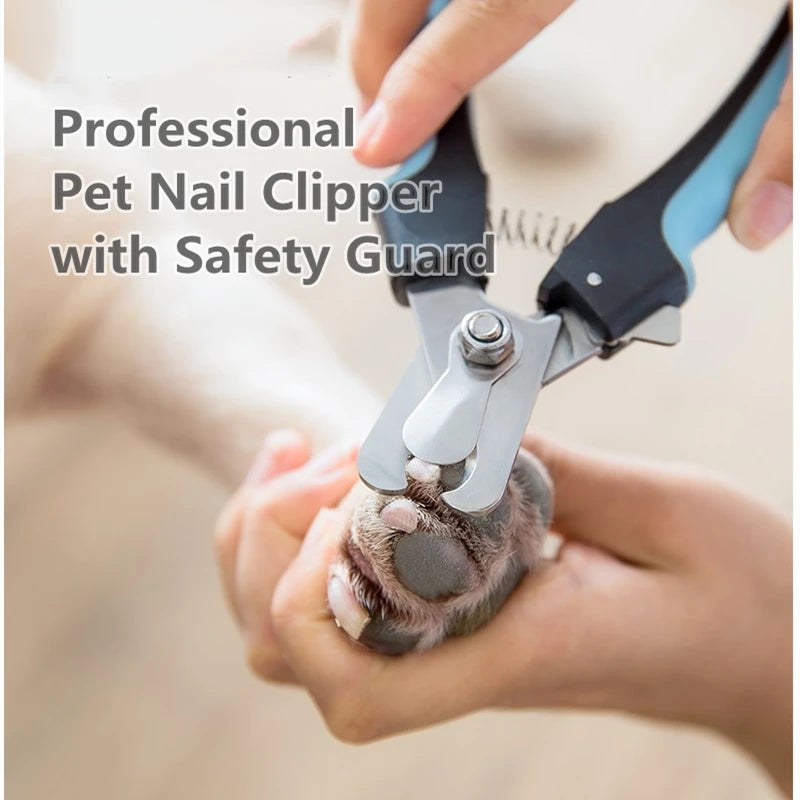 Professional Pet Nail Clipper with Safety Guard – Stainless Steel Grooming Scissors for Cats & Dogs, Safe Claw Care Tool