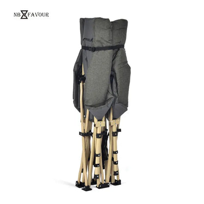 NB-FAVOUR Heavy Duty Folding Camping Cot with Mat – Outdoor Portable Bed for Adults SKYNIX