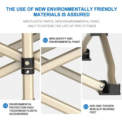 NB-FAVOUR Heavy Duty Folding Camping Cot with Mat – Outdoor Portable Bed for Adults SKYNIX