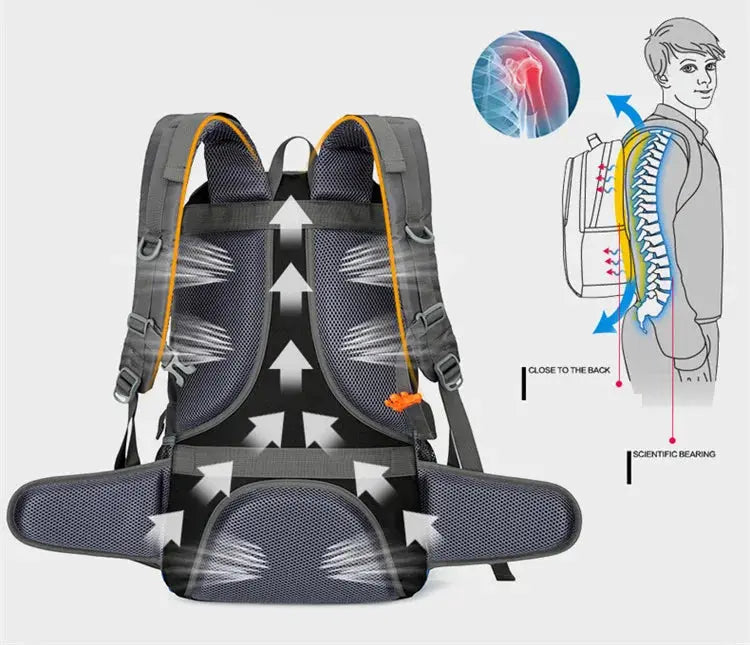 Outdoor backpack Travel Backpack – Reflective Laptop School Bag for Hiking, Trekking, and Daily Use SKYNIX