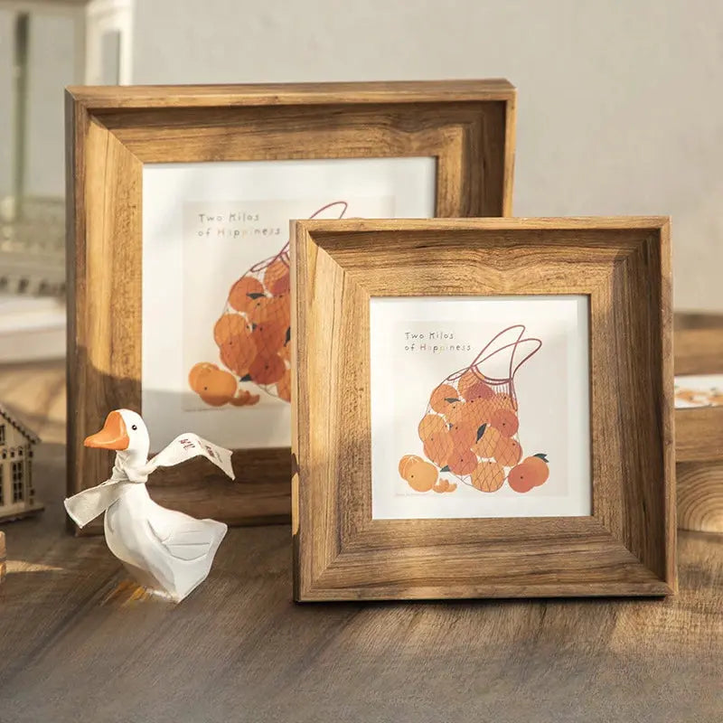 Retro Resin Photo Frame – Square Wall Hanging Picture Frame (5–10 Inch) SKYNIX