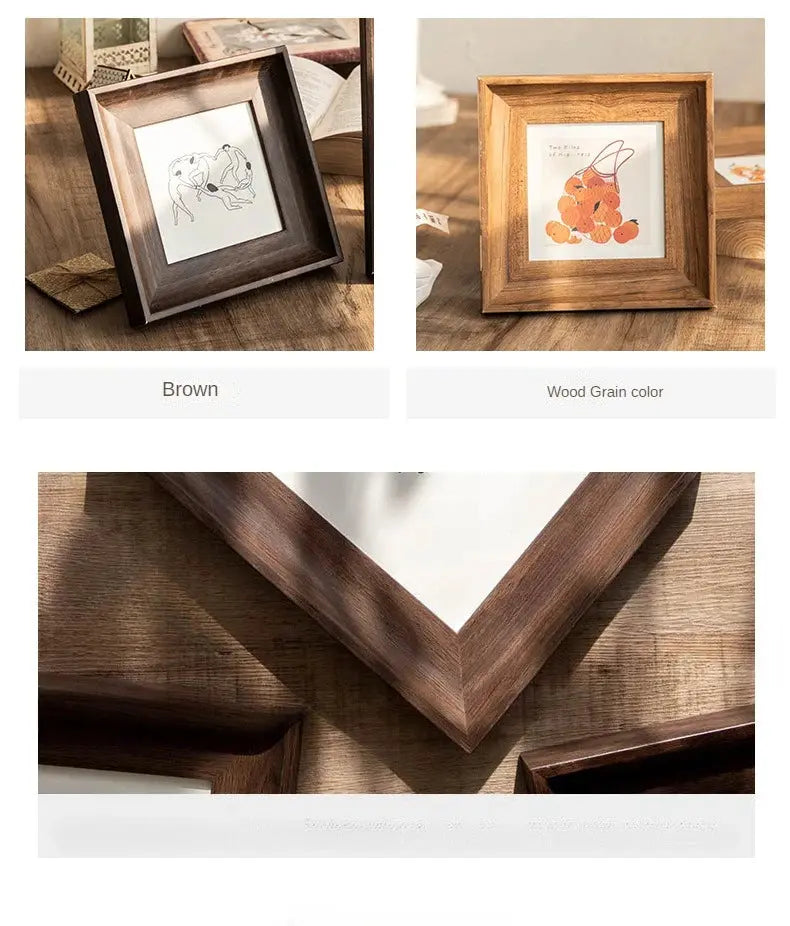 Retro Resin Photo Frame – Square Wall Hanging Picture Frame (5–10 Inch) SKYNIX