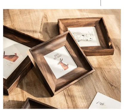 Retro Resin Photo Frame – Square Wall Hanging Picture Frame (5–10 Inch) SKYNIX