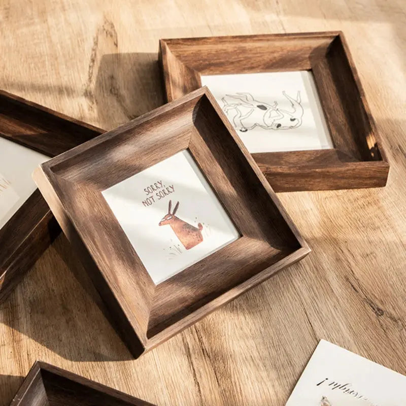 Retro Resin Photo Frame – Square Wall Hanging Picture Frame (5–10 Inch) SKYNIX