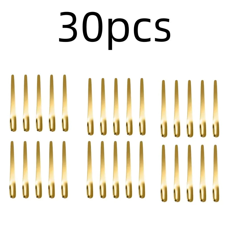 RVS Thee- en Espressolepel - Platte koffieroerder, dessertlepel en barmixlepel