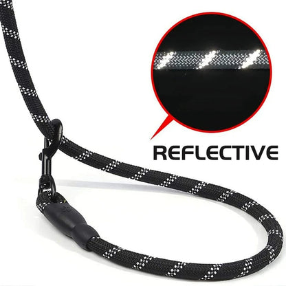 Reflective Dog Leash with Comfortable Padded Handle – Double Heavy-Duty Traction Rope for Strong Dogs