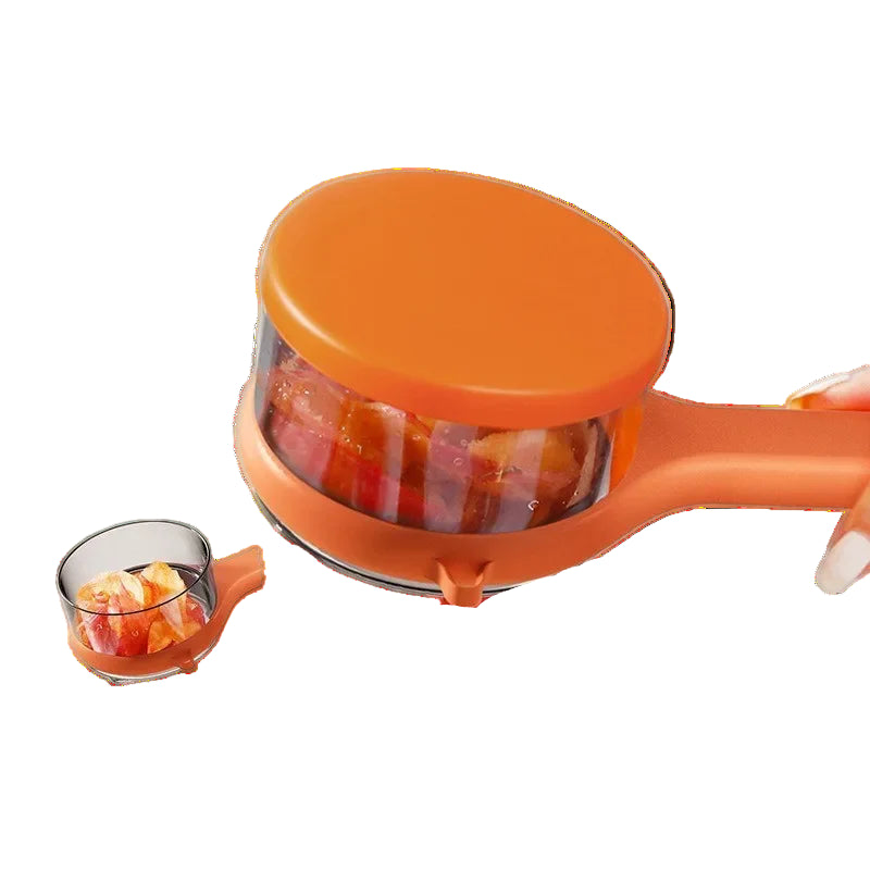 Multifunctional Vegetable peeler with storage box for peeling, slicing, and storing fruits and veggies.